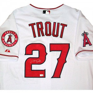 LA Angels #27 MIKE TROUT Signed Autographed NIKE REPLICA MLB