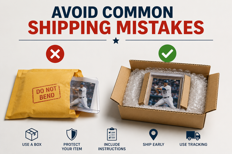 shipping mistakes autograph signing