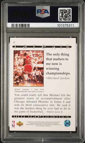 Michael Jordan 1994 Upper Deck Rare Air Chicago Bulls Basketball Card #45 Graded PSA 7 Cert #101375311