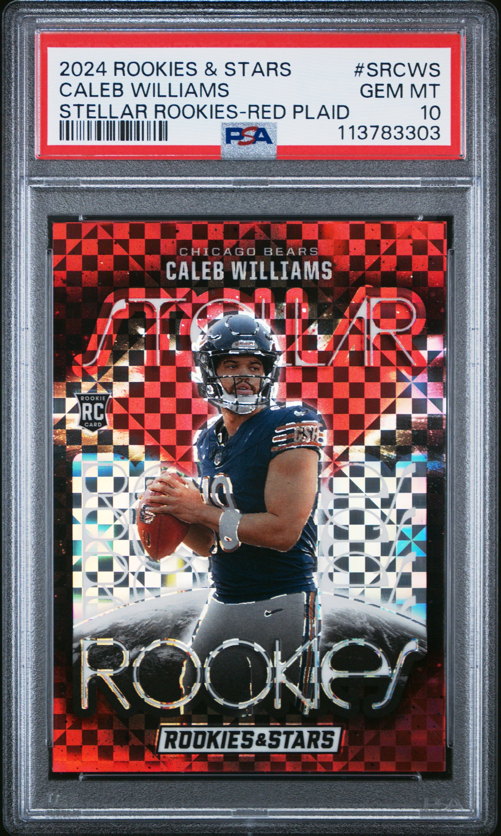 Caleb Williams 2024 Rookies & Stars Red Card #SRCWS PSA 10-Powers Sports Memorabilia