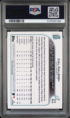Cal Raleigh 2022 Topps Rookie Baseball Rookie Card #277 Graded PSA 9 Cert #131595186-Powers Sports Memorabilia