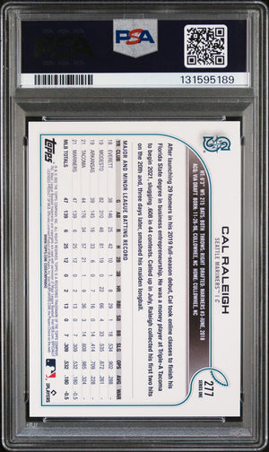 Cal Raleigh 2022 Topps Rookie Baseball Rookie Card #277 Graded PSA 10 Cert #131595189-Powers Sports Memorabilia