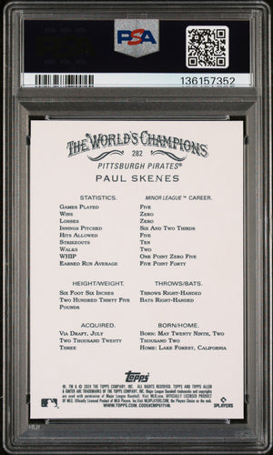 Paul Skenes 2024 Topps Allen & Ginter Baseball Rookie Card #282 Graded PSA 10 Cert #136157352-Powers Sports Memorabilia