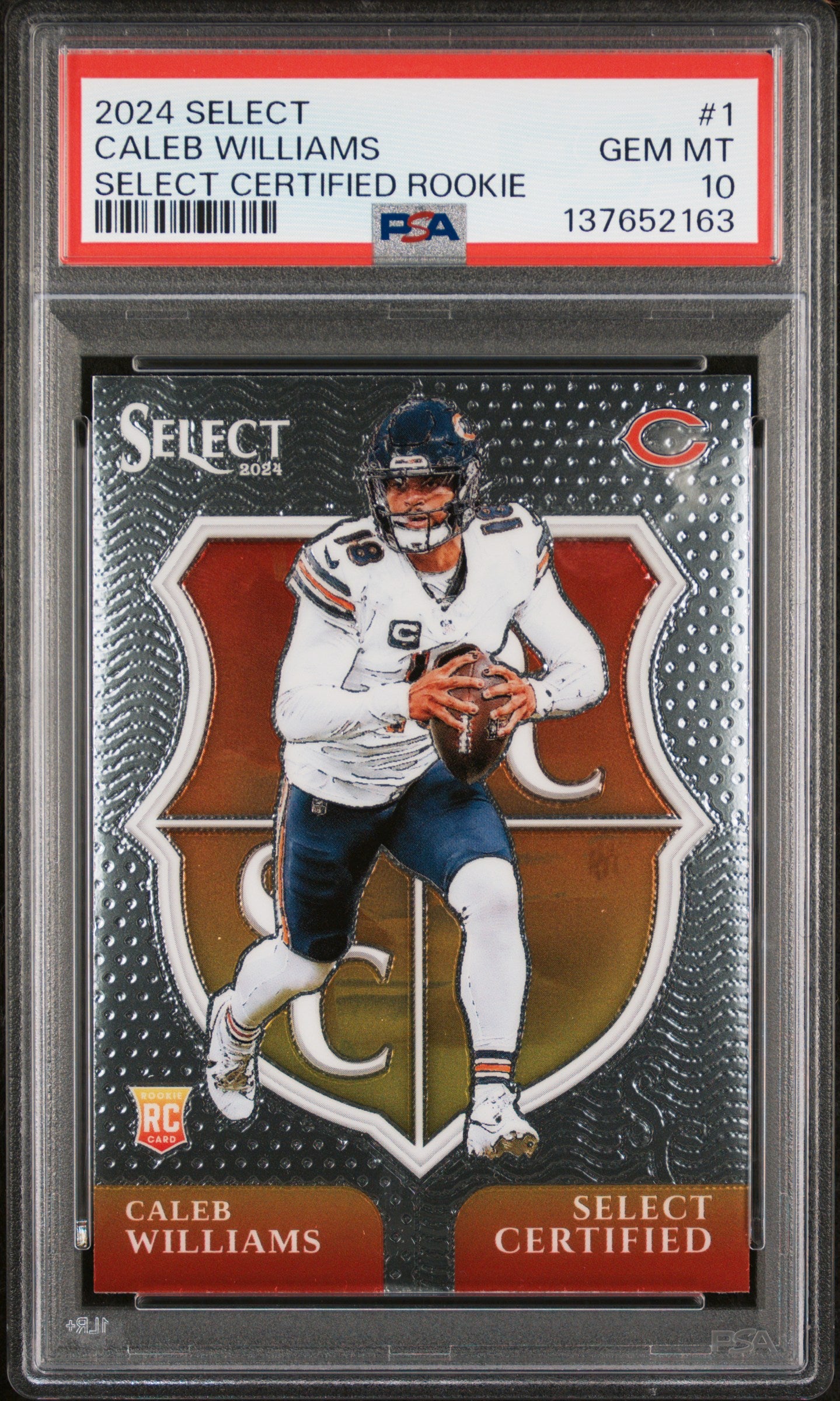 Caleb Williams 2024 Select Certified Rookie Card #1 PSA 10-Powers Sports Memorabilia