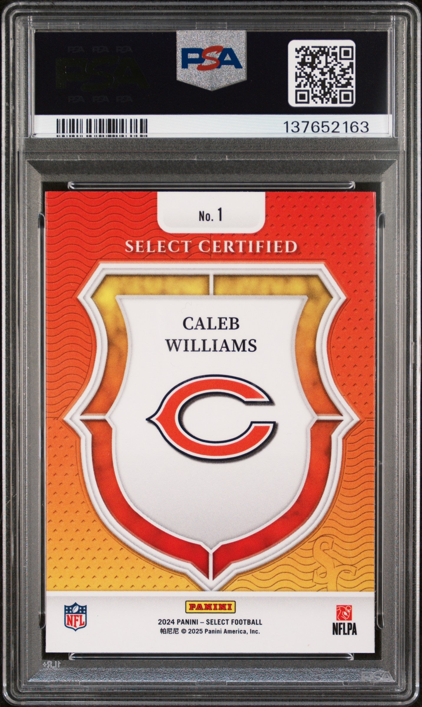 Caleb Williams 2024 Select Certified Rookie Card #1 PSA 10-Powers Sports Memorabilia
