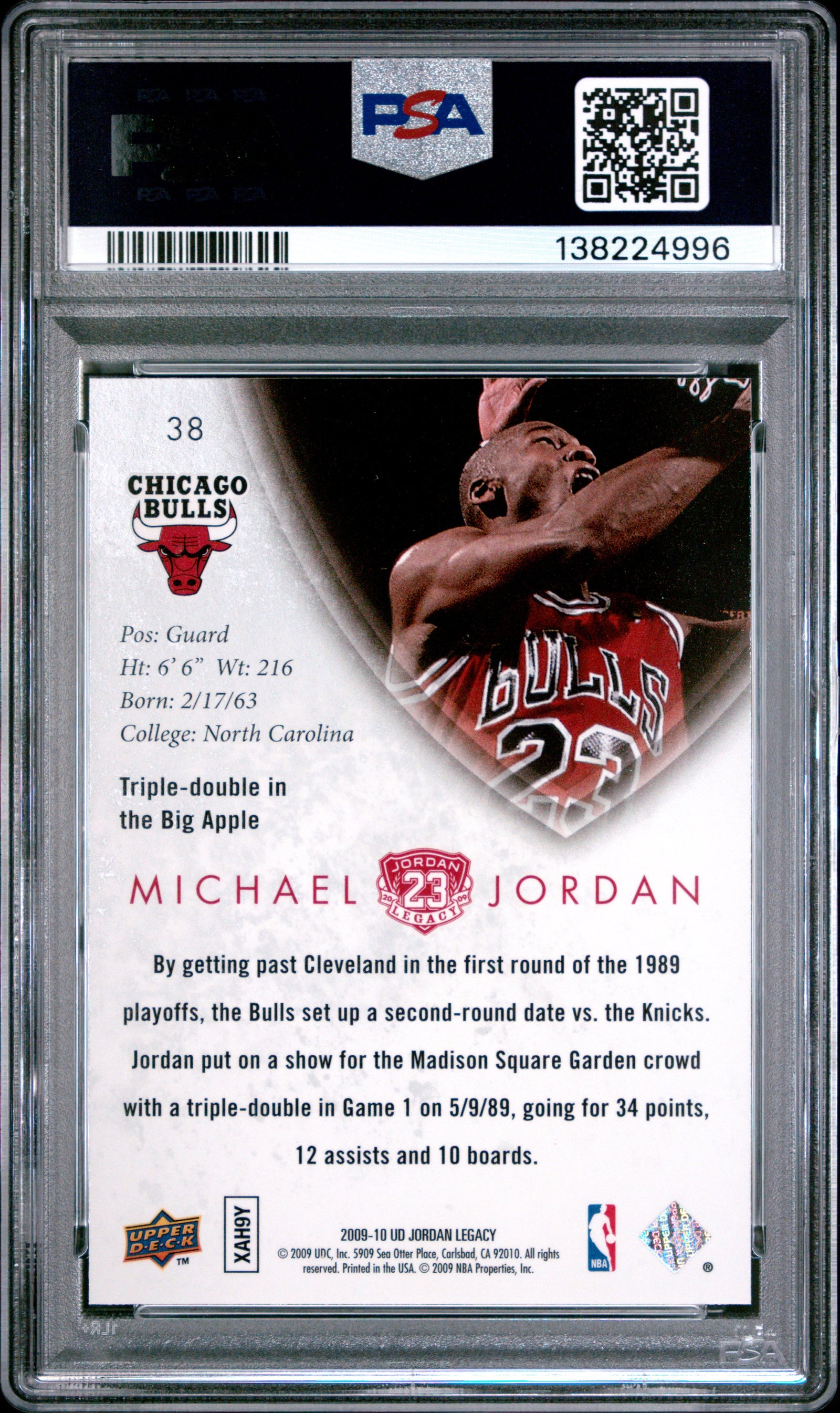 Michael Jordan 2009 Upper Deck Legacy Gold Card #38 PSA 9-Powers Sports Memorabilia