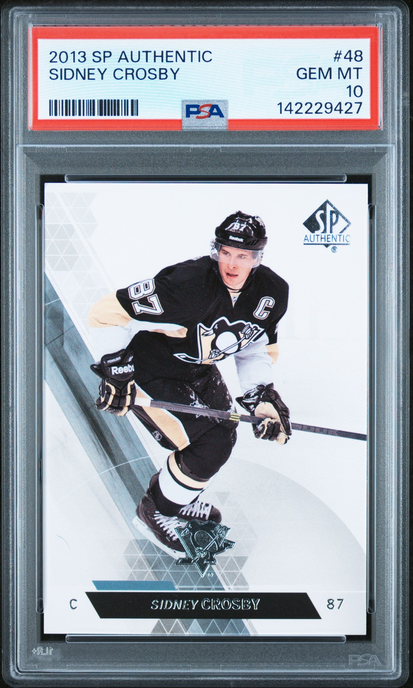 Sidney Crosby 2013 SP Authentic Hockey Card #48 Graded PSA 10 Cert #142229427-Powers Sports Memorabilia