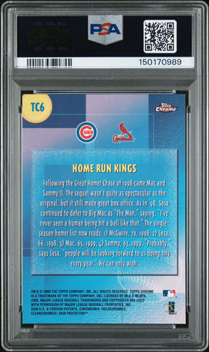 Mark McGwire 2000 Topps Chrome Combos Home Run Kings Signed Baseball Card #TC6 Graded PSA 9 Auto 10 Cert #150170989-Powers Sports Memorabilia