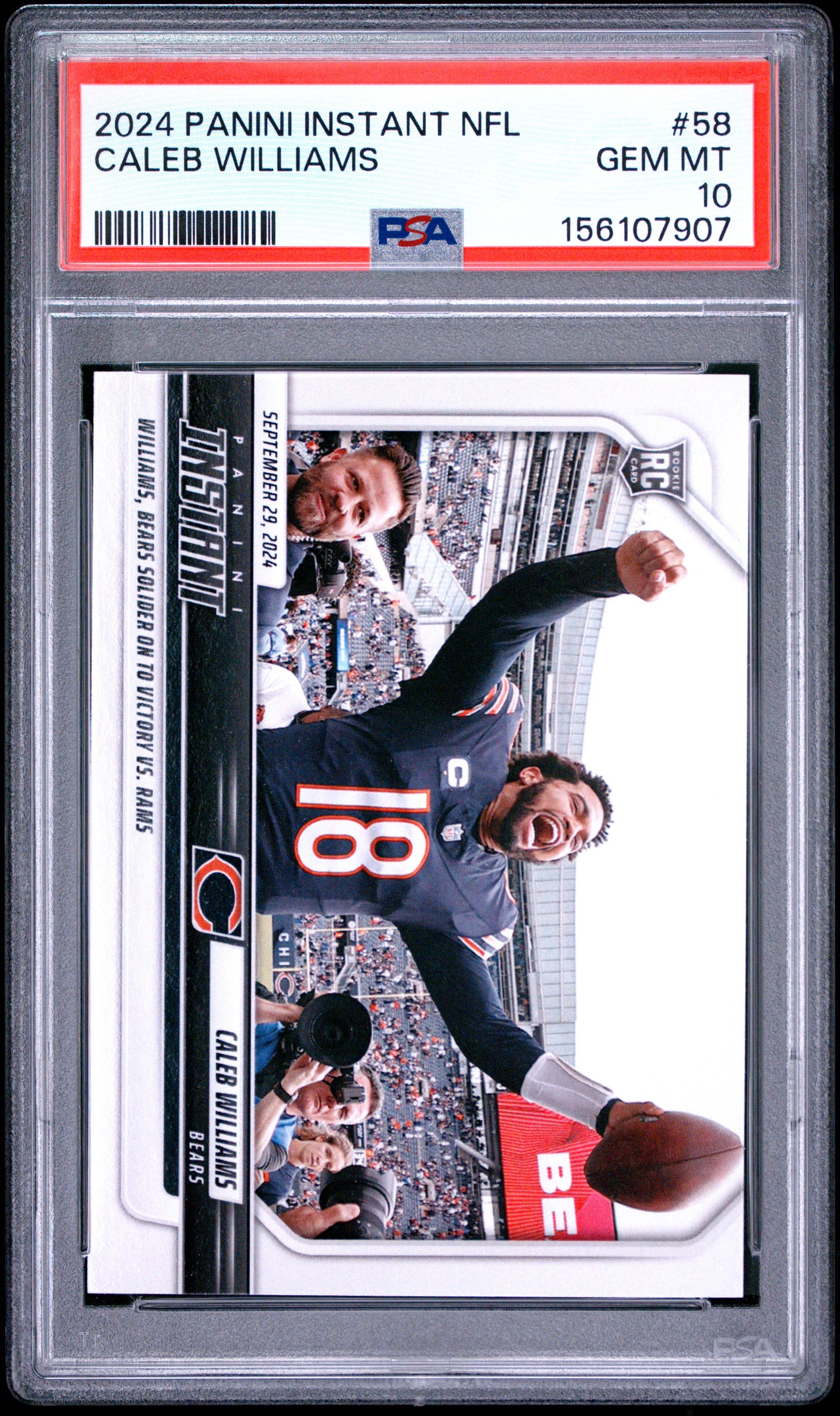 Caleb Williams 2024 Panini Instant Rookie Card #58 PSA 10-Powers Sports Memorabilia
