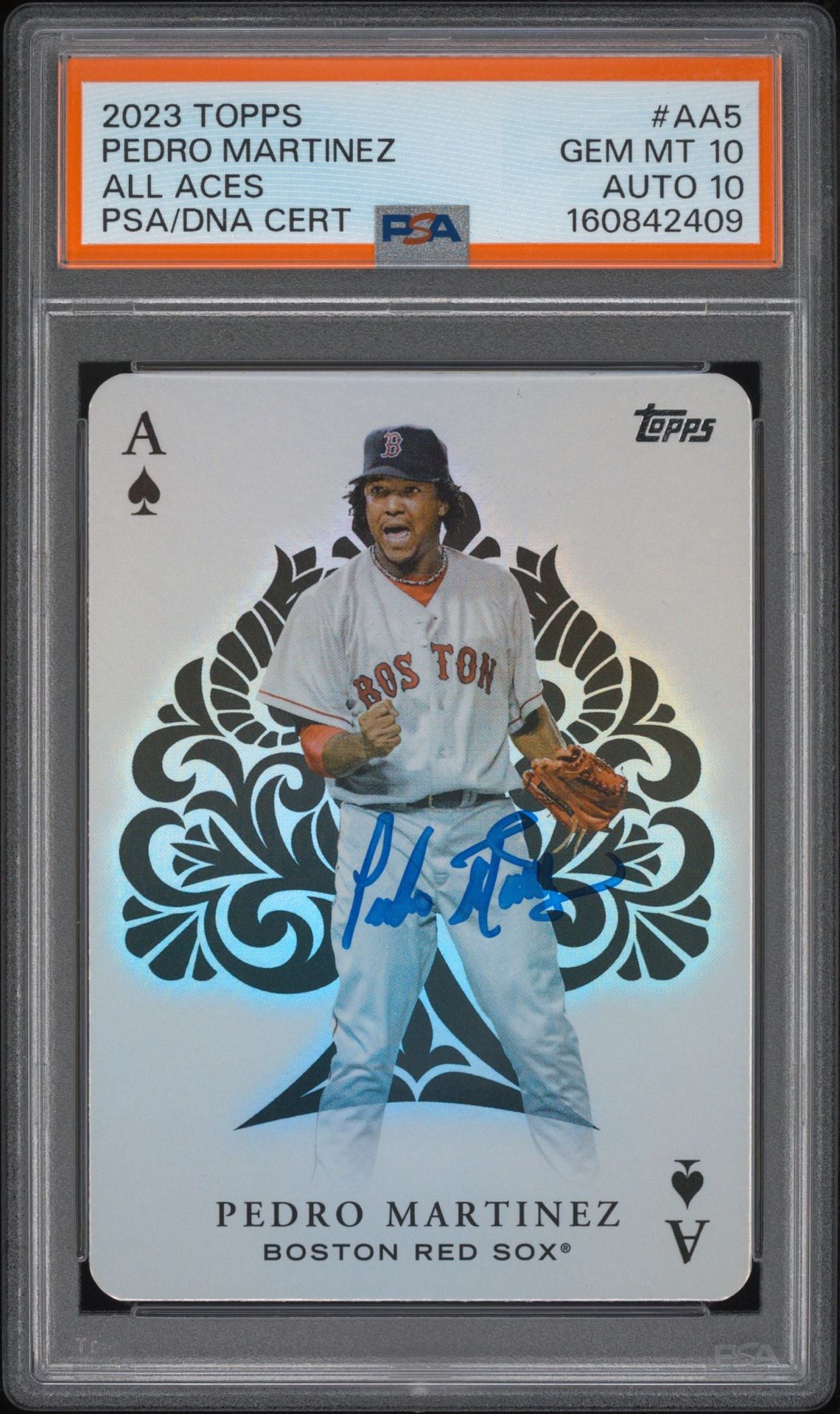 Pedro Martinez 2023 Topps All Aces Card #AA5 PSA 10 Auto 10 Cert #160842409