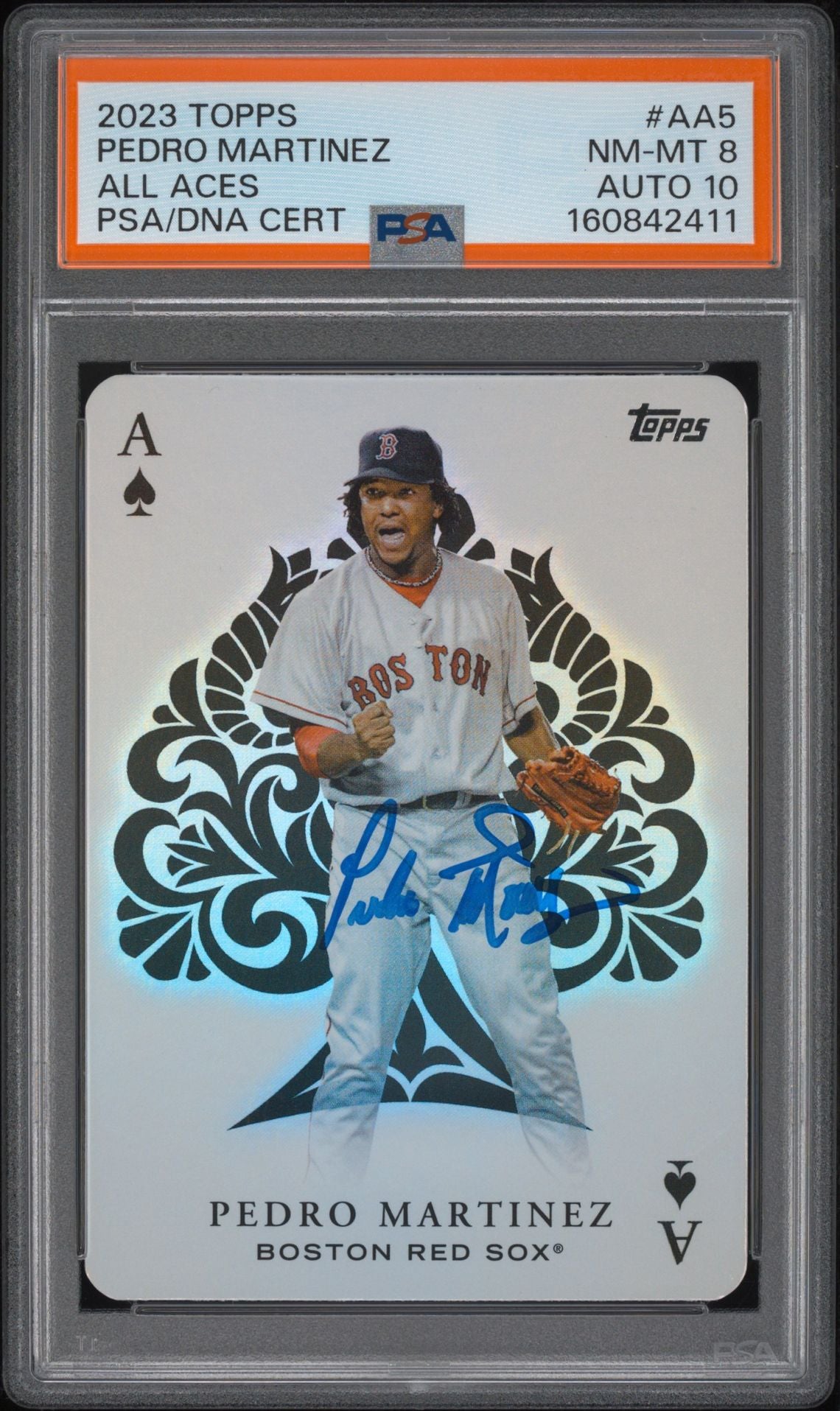 Pedro Martinez 2023 Topps All Aces Card #AA5 PSA 8 Auto 10 Cert #160842411-Powers Sports Memorabilia