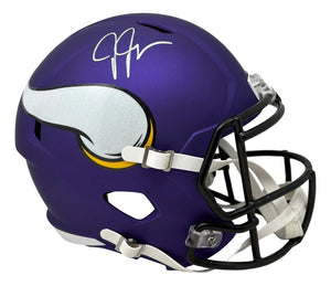 Justin Jefferson Autograph Signing - Helmet-Powers Sports Memorabilia