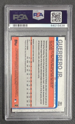 Vladimir Guerrero Jr. 2019 Topps Chrome Toronto Blue Jays Baseball RC Rookie Card #201 Graded PSA 10 Cert #44015638-Powers Sports Memorabilia