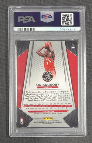OG Anunoby 2017 Panini Prizm Toronto Raptors Basketball RC Rookie Card #38 Graded PSA 10 Cert #50797267