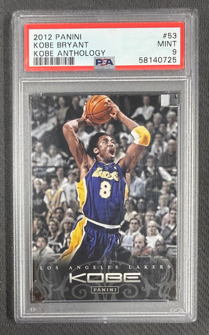 Kobe Bryant 2012 Panini Kobe Anthology Los Angeles Lakers Basketball Card #53 Graded PSA 9 Cert #58140725