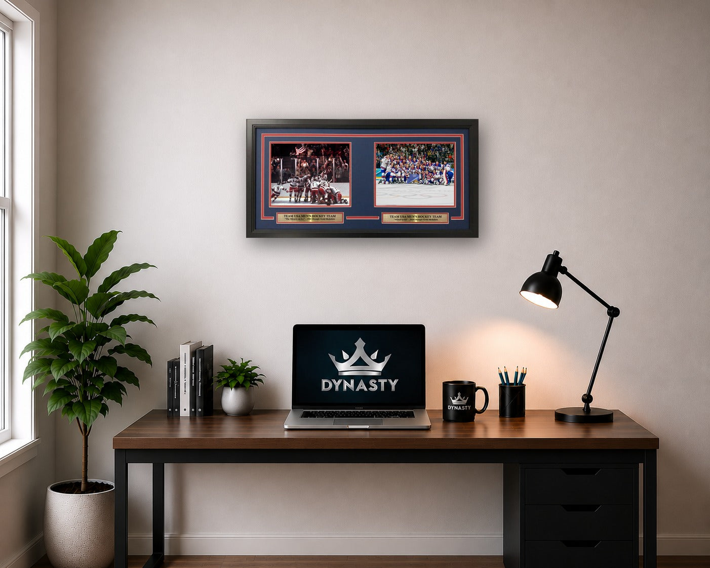 Team USA Men's Hockey 1980 & 2026 Olympics 8" x 10" Framed Collage-Powers Sports Memorabilia