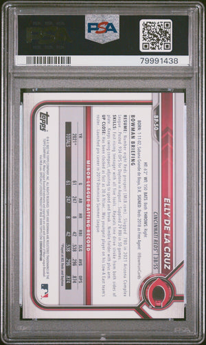 Elly De La Cruz 2022 Bowman Paper Prospects 1st Cincinnati Reds Baseball RC Rookie Card #BP50 Graded PSA 10 Cert #79991438-Powers Sports Memorabilia