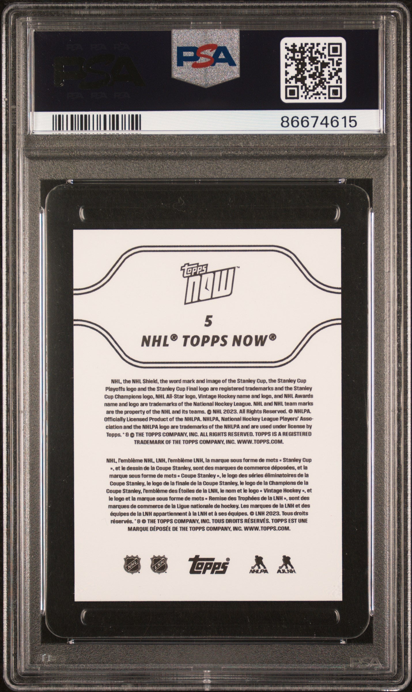 Connor Bedard 2023 Topps Now NHL Stickers Rookie Hockey Card #5 Graded PSA 10 Cert #86674615-Powers Sports Memorabilia