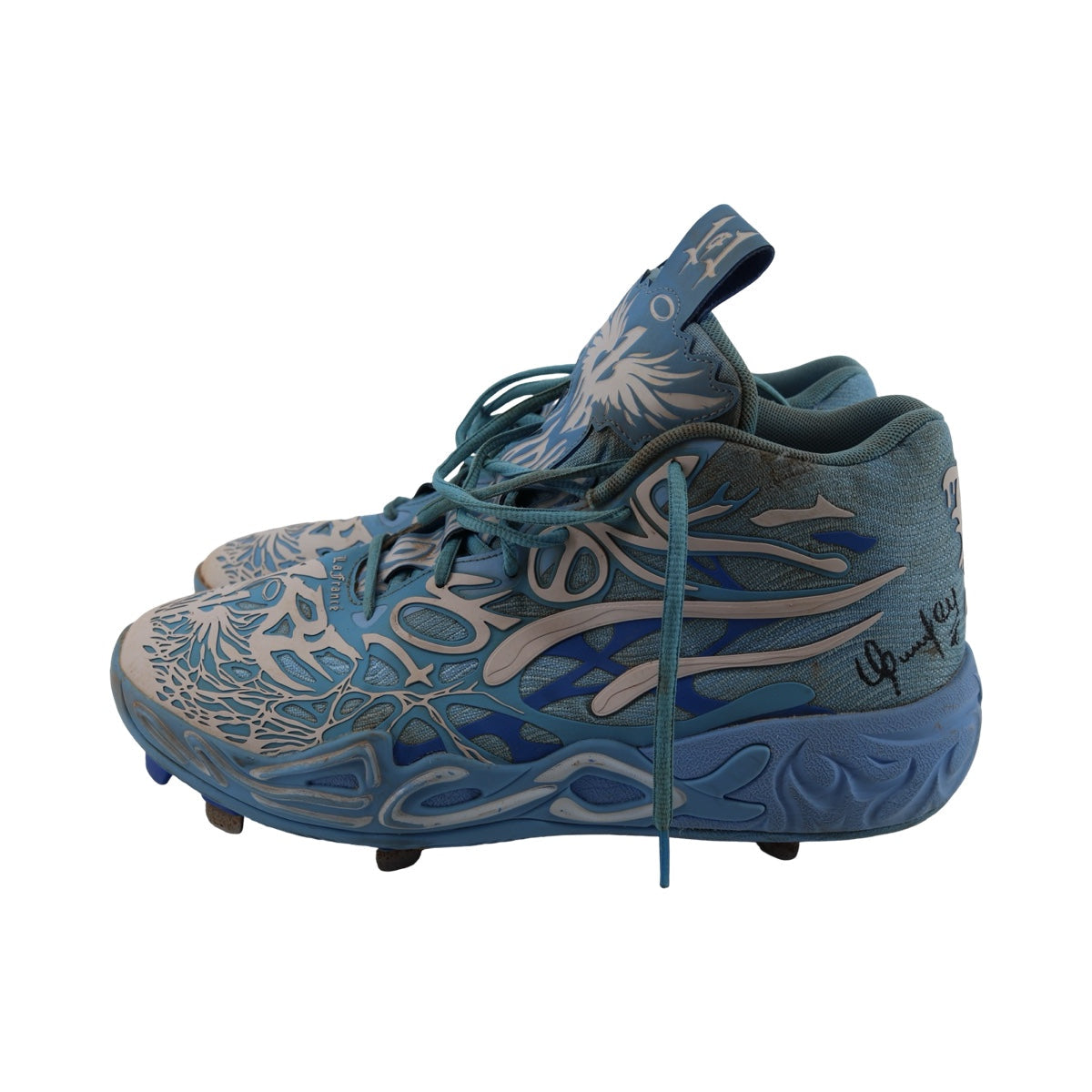 Oswaldo Cabrera New York Yankees Signed Inscribed 2024 Playoffs/2025 Game Used Lamelo Ball Puma MB.04 LaFrance Cleats-Powers Sports Memorabilia