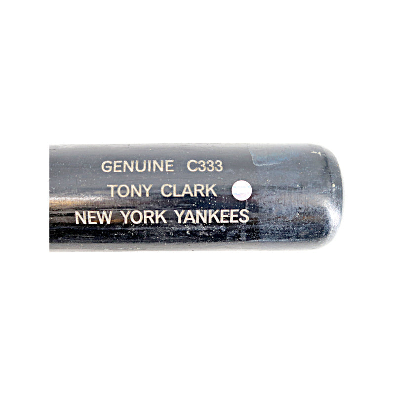 Tony Clark New York Yankees Game Used Cracked Louisville Black C333 Bat (Steiner LOA)-Powers Sports Memorabilia