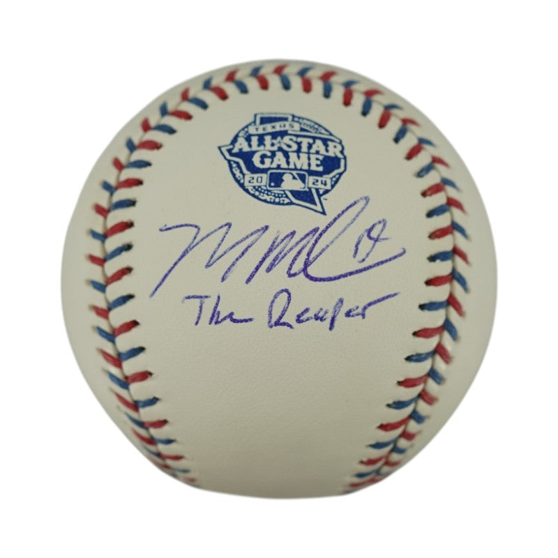 Mason Miller San Diego Padres Signed Inscribed 2024 MLB All-Star Game logo Baseball Beckett AUTH-Powers Sports Memorabilia