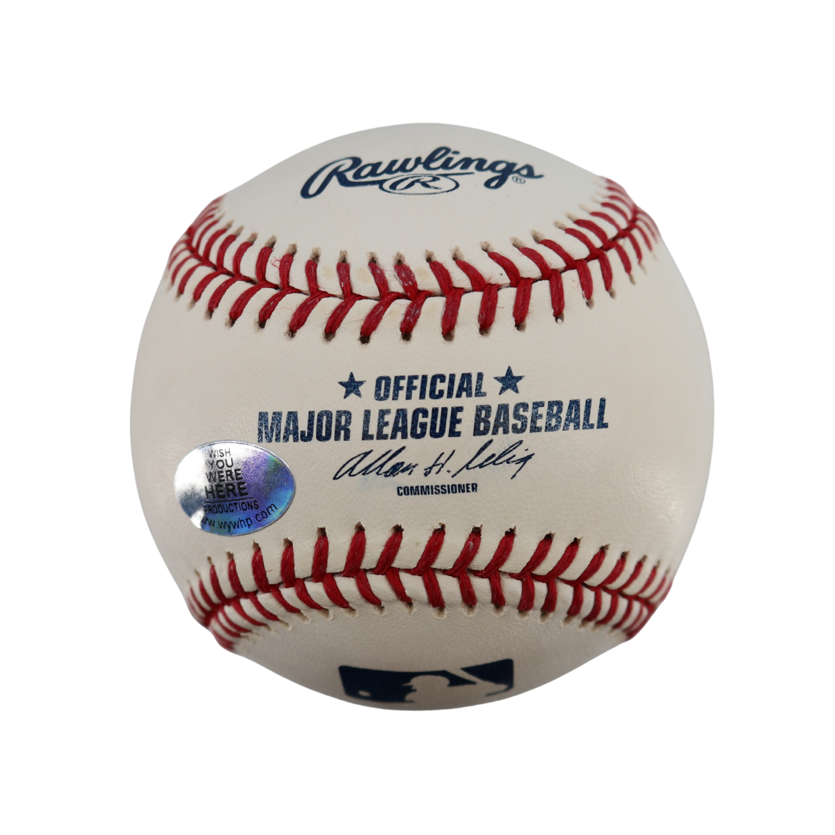 Don Larsen Yankees Signed Inscribed OMLB Baseball Wish You Were Here Auth (6)-Powers Sports Memorabilia