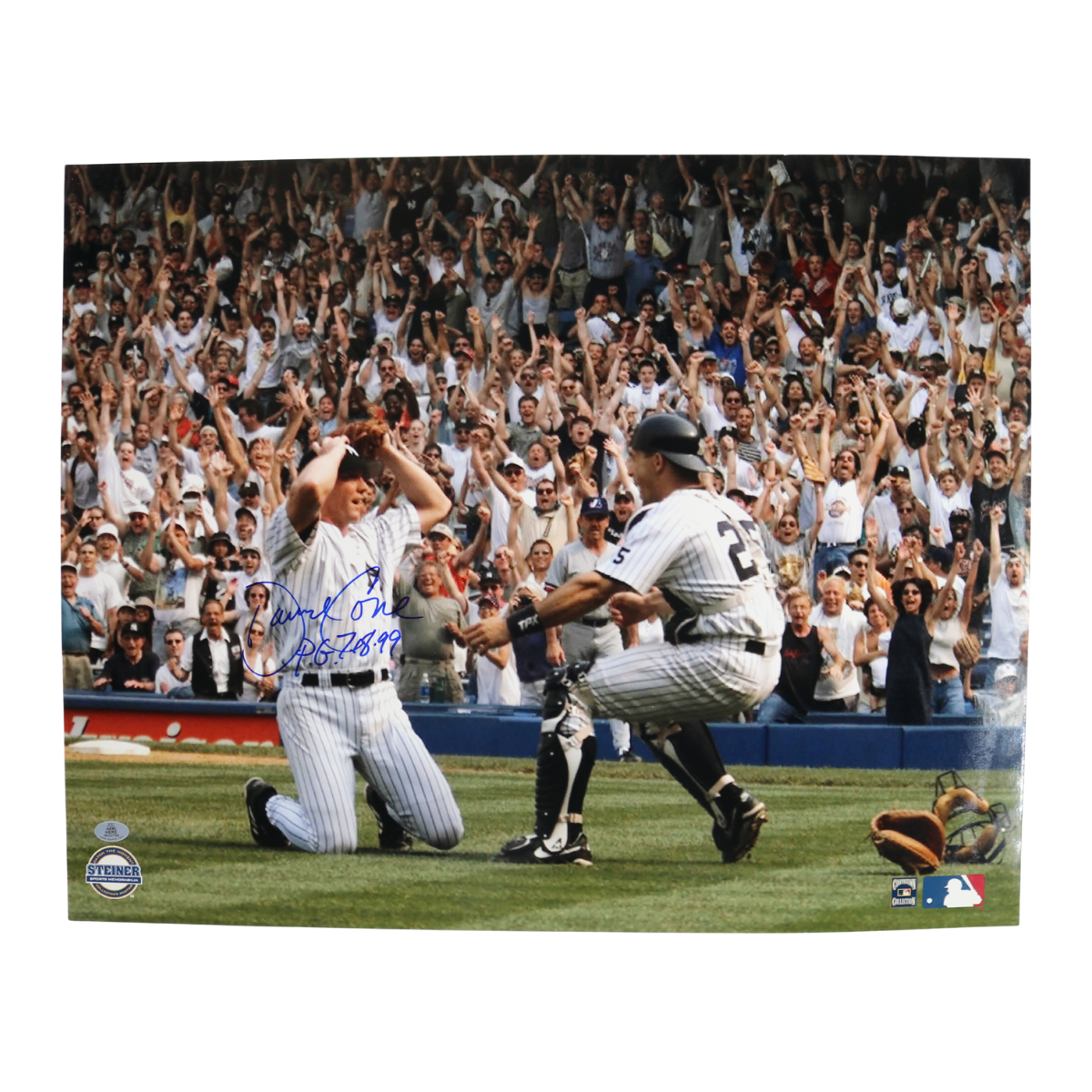 David Cone Signed Inscribed Steiner 16x20 Kneeling Wish You Were Here Auth-Powers Sports Memorabilia