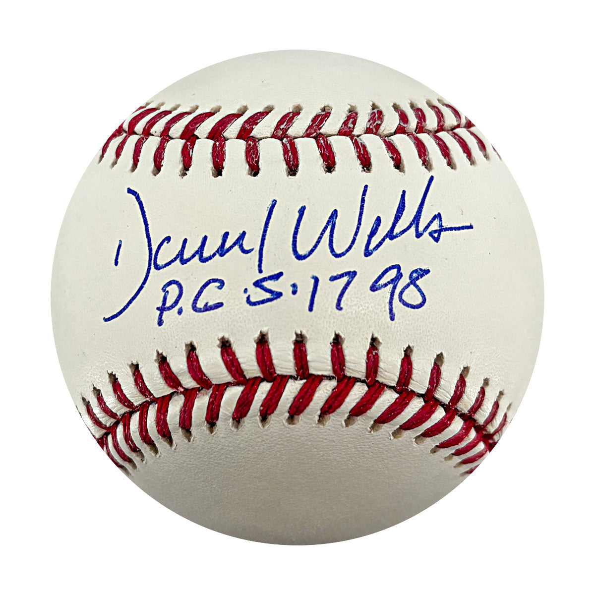 David Wells New York Yankees Signed Inscribe OMLB Baseball WYWH Holo-3-Powers Sports Memorabilia