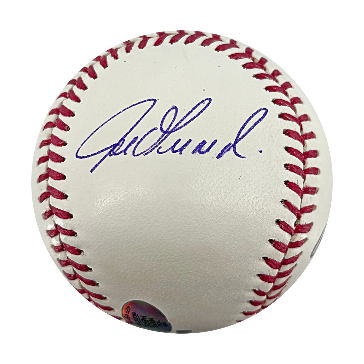 David Cone Joe Girardi Yankees Signed Inscribed OMLB Baseball WYWH Holo-Powers Sports Memorabilia