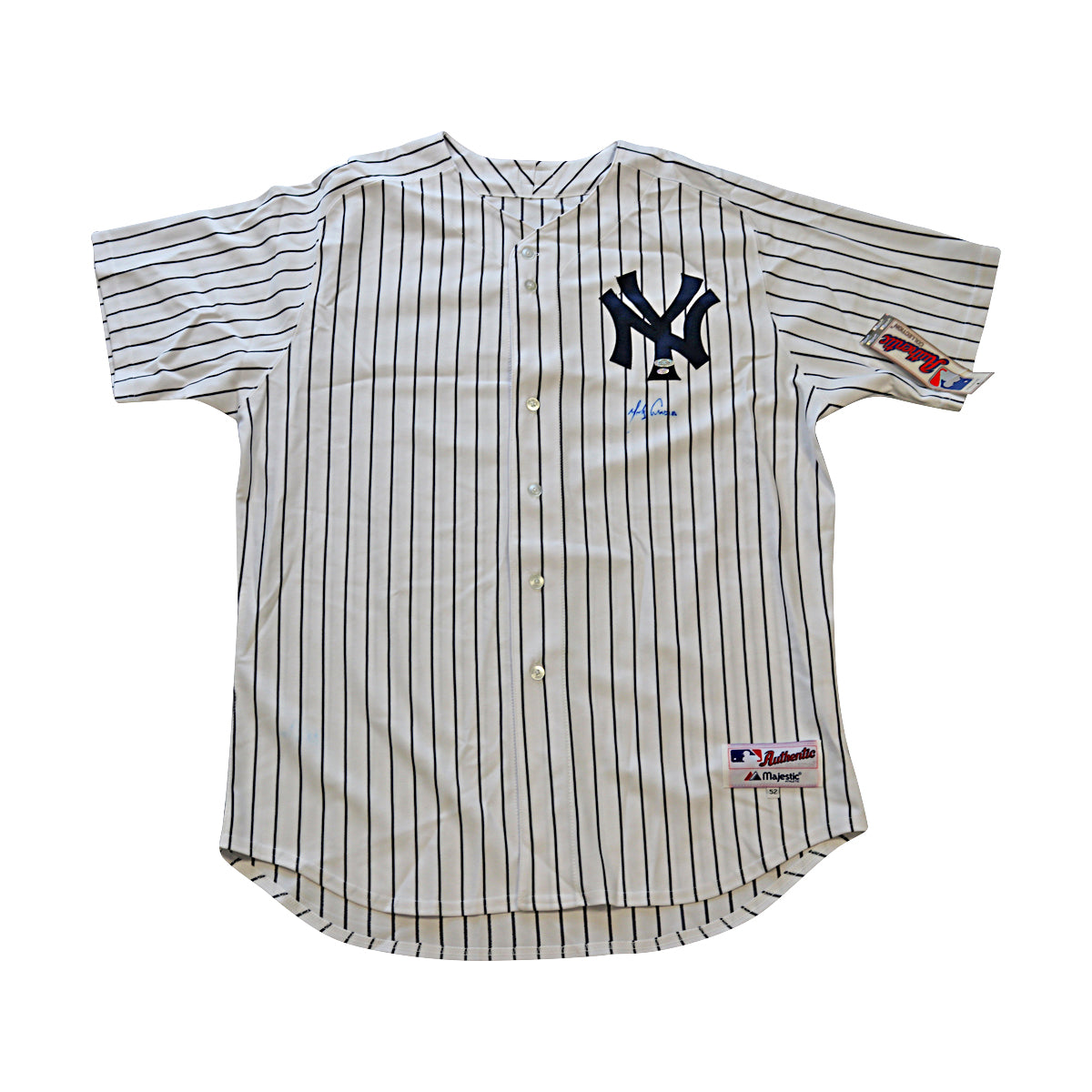Melky Cabrera New York Yankees Signed Authentic Home Jersey Size: 52 (Steiner COA)-Powers Sports Memorabilia