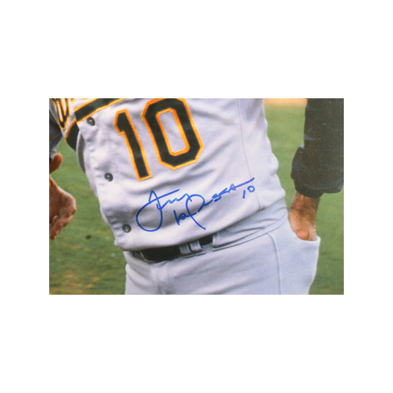 Tommy Lasorda and Tony LaRussa Signed 16x20 Framed Photo (Steiner Holo)-Powers Sports Memorabilia
