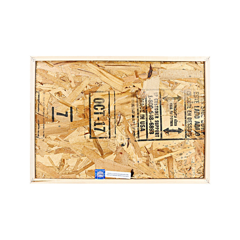 Donte DiVincenzo/Jay Wright Villanova University Dual Signed and Inscribed "2018 MOP" "Go Cats" 12"x15" Authentic Piece of Engraved 2018 Final Four Court-Powers Sports Memorabilia