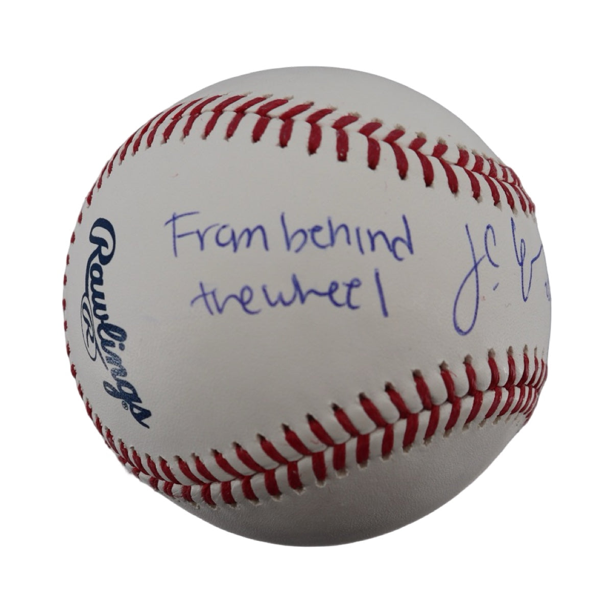 JC Escarra New York Yankees Signed Inscribed From Behind The Wheel to Behind The Plate OMLB Baseball-Powers Sports Memorabilia