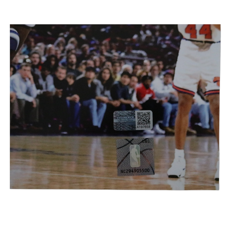 Patrick Ewing New York Knicks Signed Inscribed HOF 08 11x14 Photo with Olajuwon-Powers Sports Memorabilia