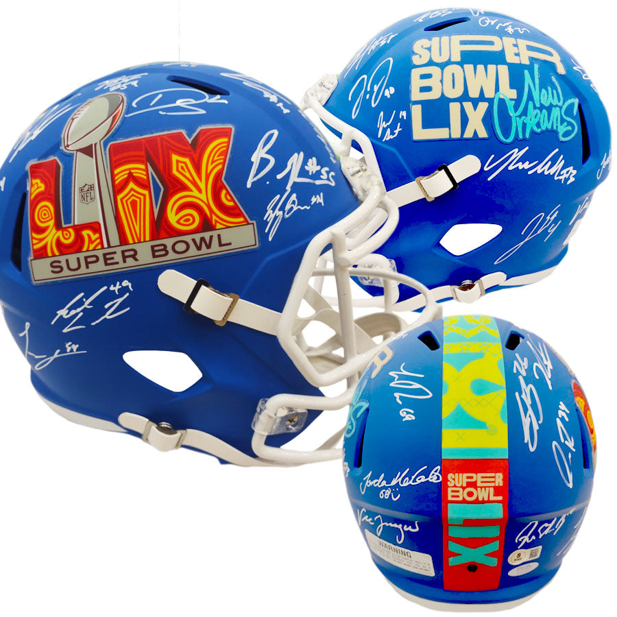 Philadelphia Eagles Team-Signed Super Bowl LIX Champions Helmet - 24 Signatures-Powers Sports Memorabilia