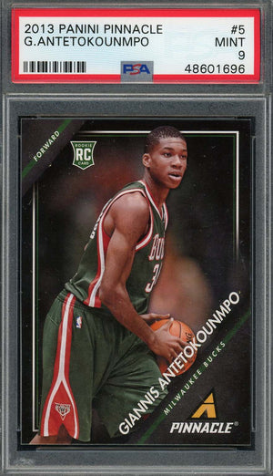 Giannis Antetokounmpo 2013 Panini Pinacle Rookie Card RC #5 Graded PSA 9-Powers Sports Memorabilia