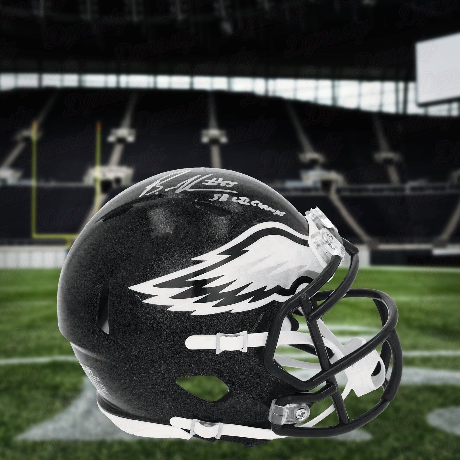 Brandon Graham Philadelphia Eagles Signed Alternate Black Helmet Inscribed Super Bowl Champs-Powers Sports Memorabilia