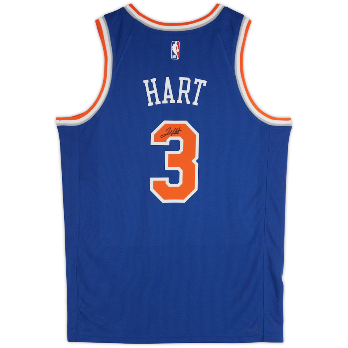 Josh Hart New York Knicks Signed Nike Blue Swingman Jersey-Powers Sports Memorabilia