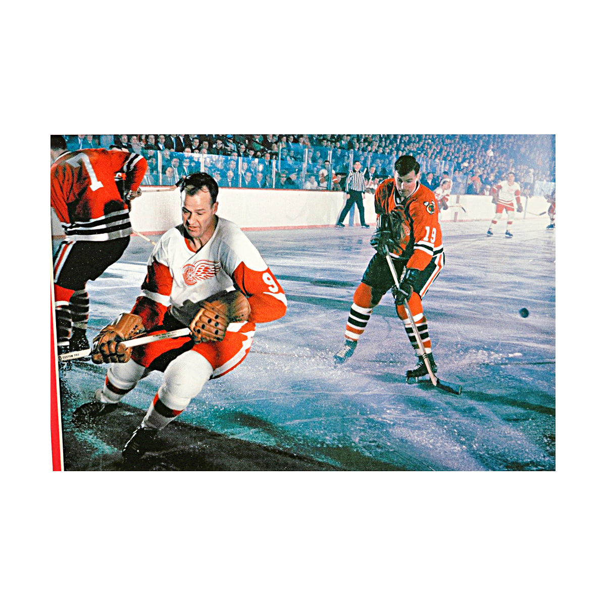 Gordie Howe Detroit Red Wings Signed Framed Cut Chit Collage (JSA COA #CD21669)-Powers Sports Memorabilia