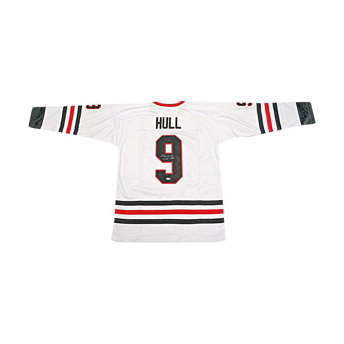 Bobby Hull Chicago Blackhawks Signed White Custom Jersey JSA COA-Powers Sports Memorabilia