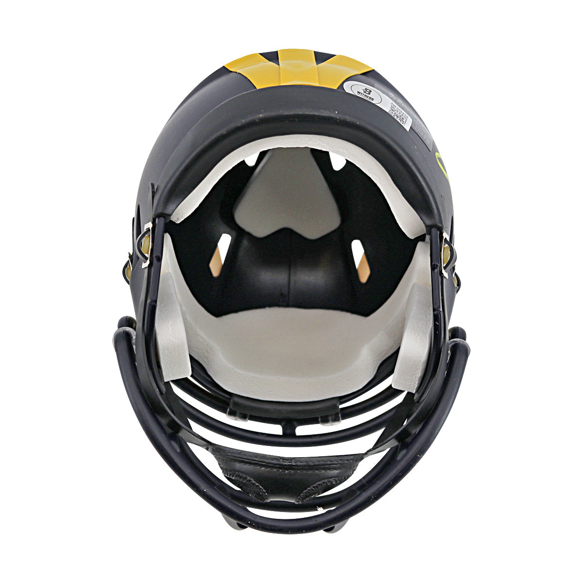 Aidan Hutchinson Michigan Signed Riddell Replica Speed Mini Helmet (Beckett Auth)-Powers Sports Memorabilia