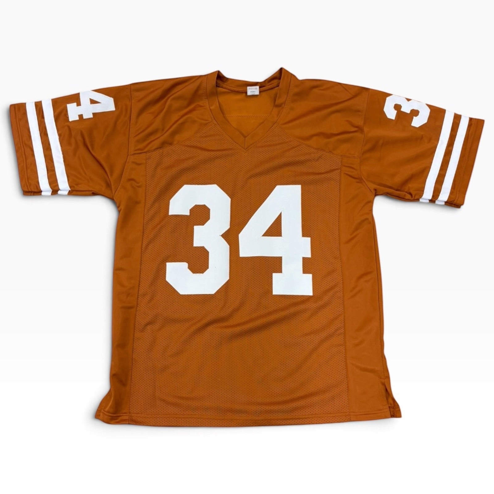 Autographed Ricky Williams Texas Longhorns (Orange #34) Custom Jersey w/ “98 Heisman"-Powers Sports Memorabilia