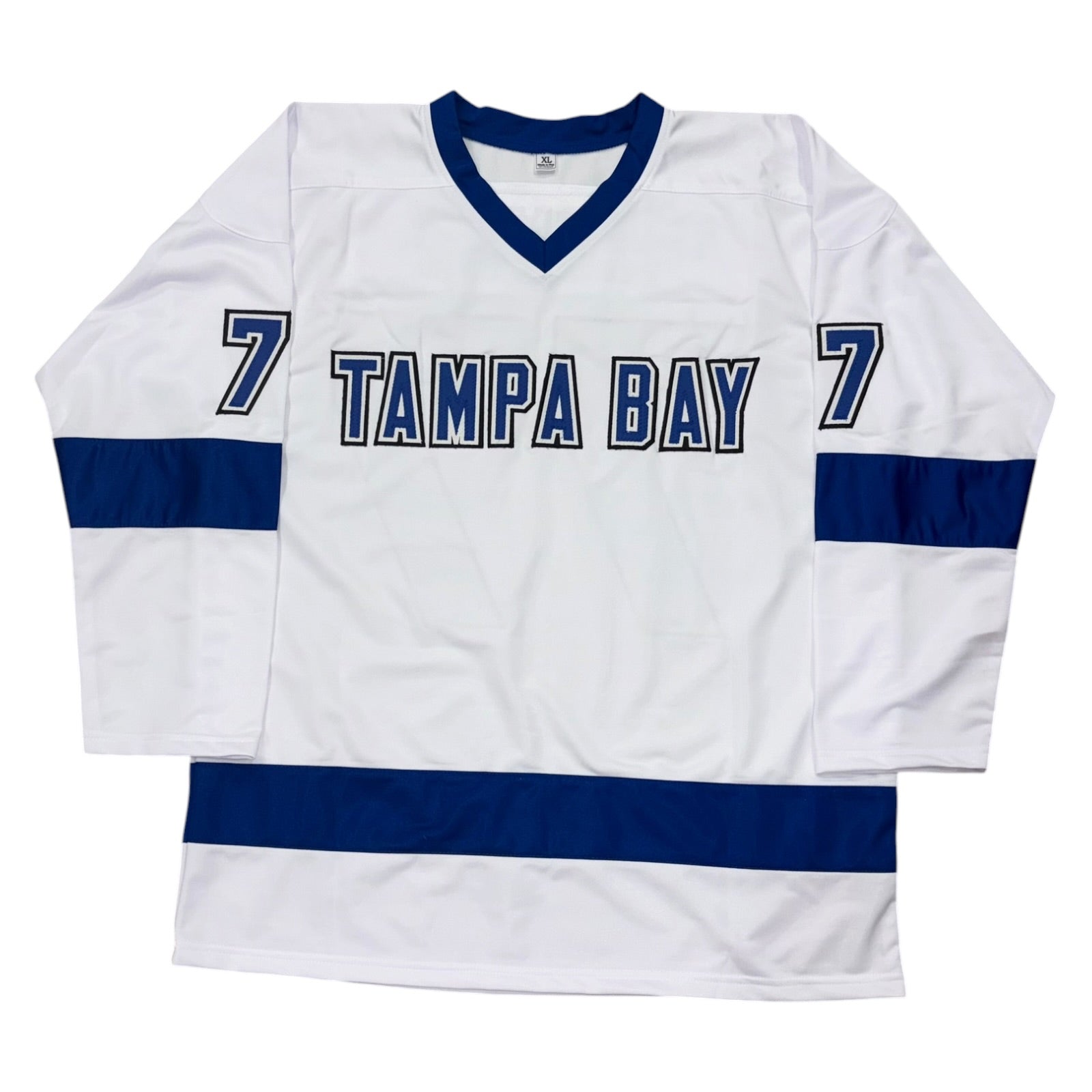 Autographed Victor Hedman Tampa Bay (White #77) Custom Jersey - JSA-Powers Sports Memorabilia