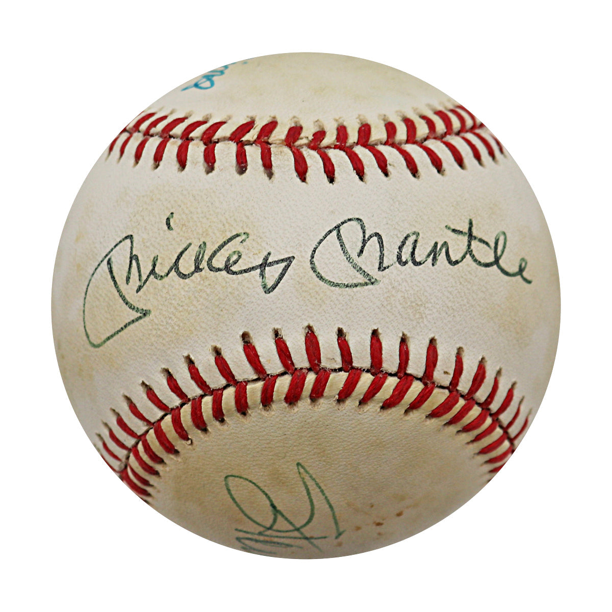 Mantle Williams Musial Signed Rawlings OAL Baseball (JSA LOA)-Powers Sports Memorabilia