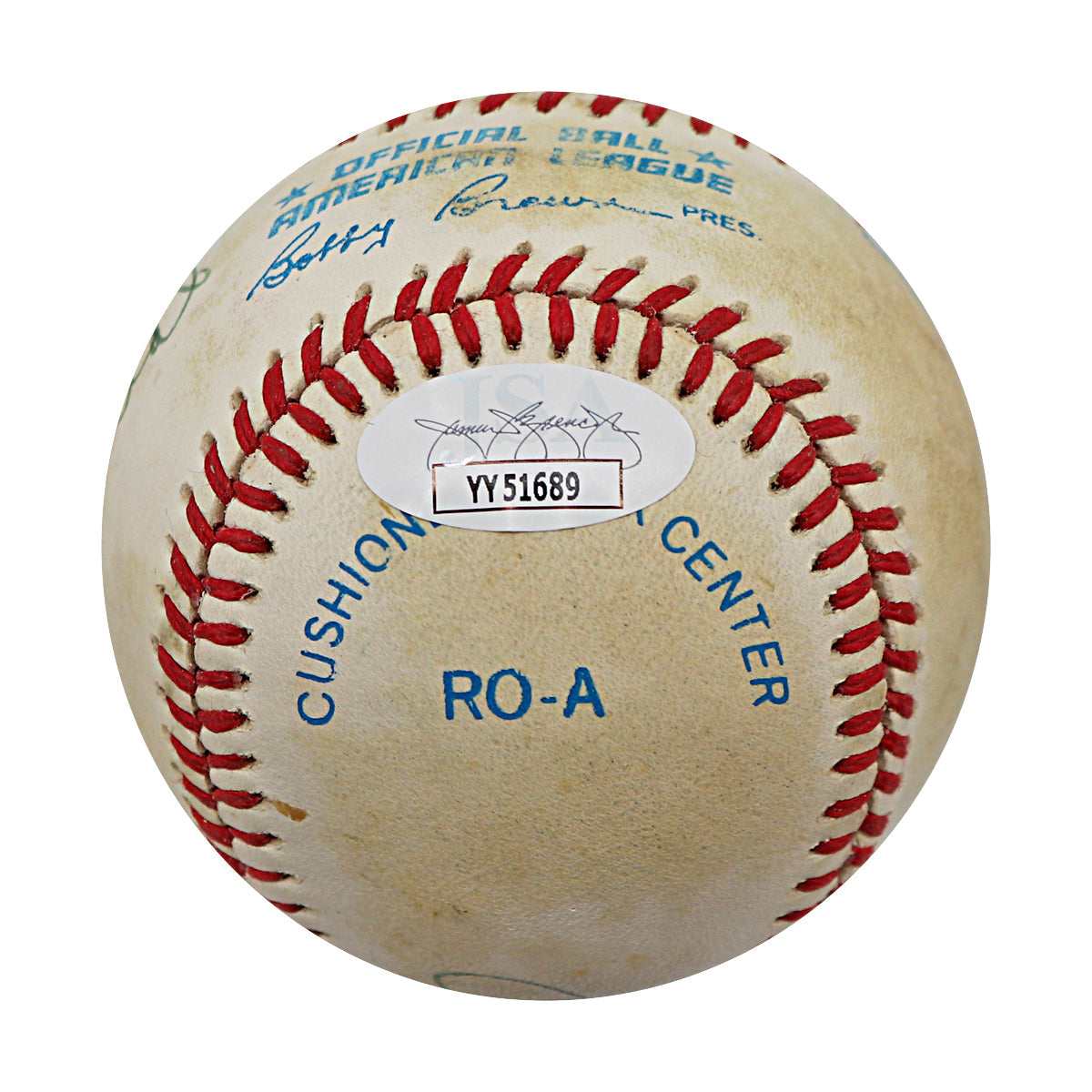 Mantle Williams Musial Signed Rawlings OAL Baseball (JSA LOA)-Powers Sports Memorabilia