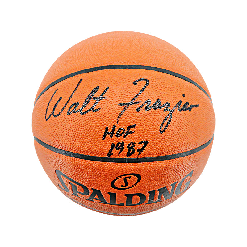 Walt Frazier New York Knicks Signed Inscribed HOF 1987 Spalding Basketball