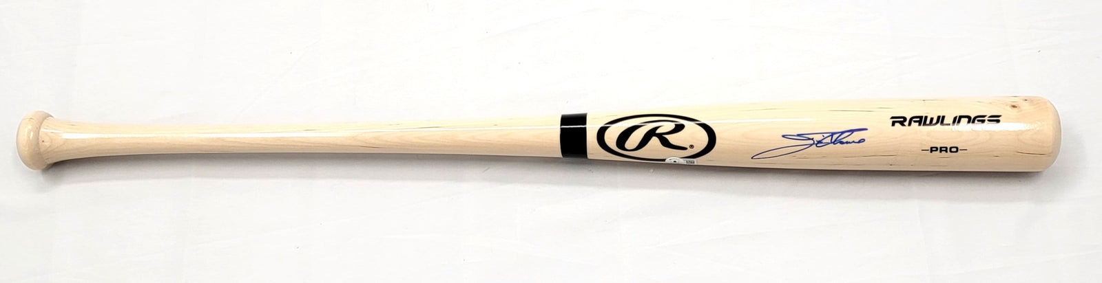 Jim Thome Signed Rawlings Tan Bat Indians Phillies White Sox Twins Beckett Witnessed Blue-Powers Sports Memorabilia