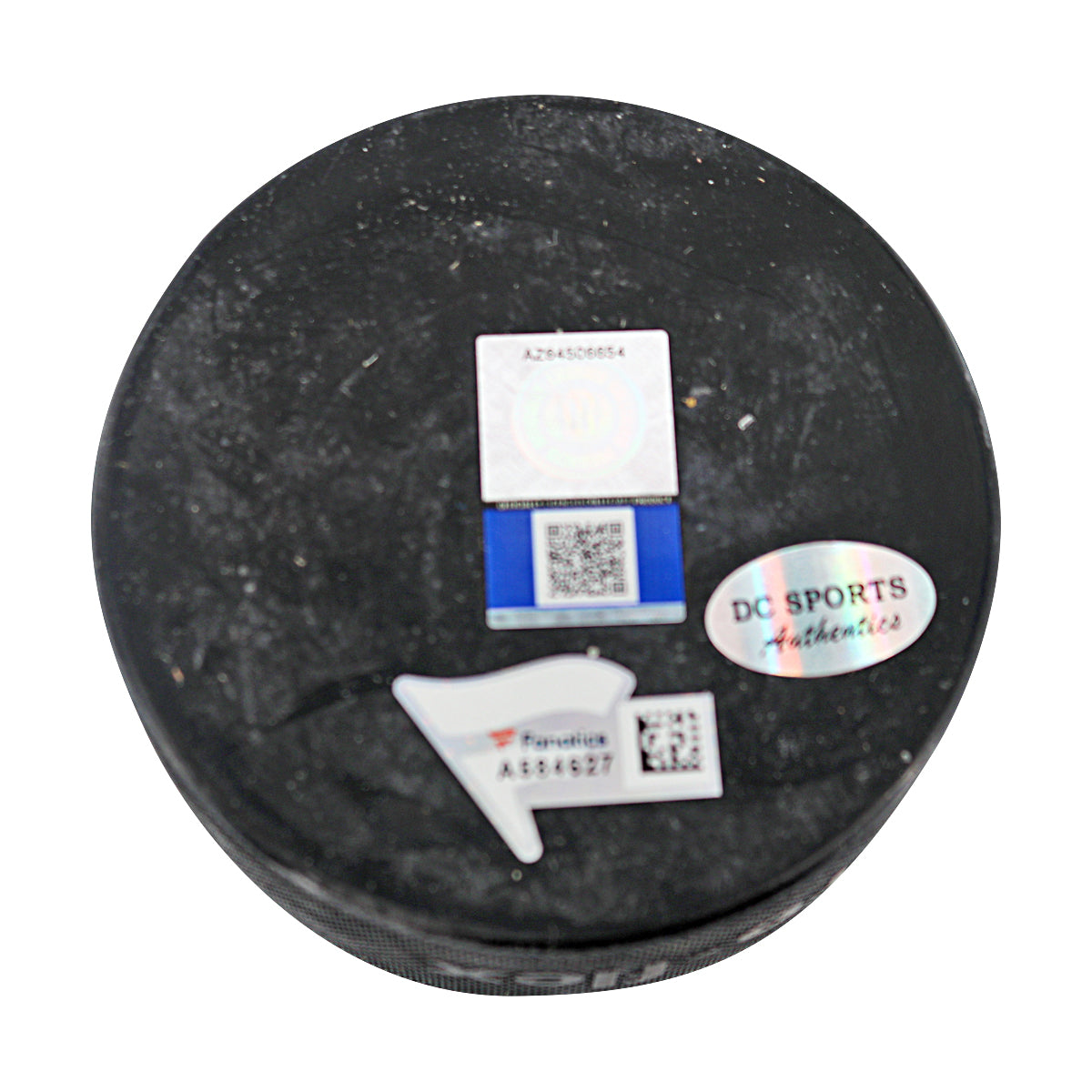 Dylan Larkin Signed University of Michigan Wolverines Hockey Puck (Fanatics Auth)-Powers Sports Memorabilia