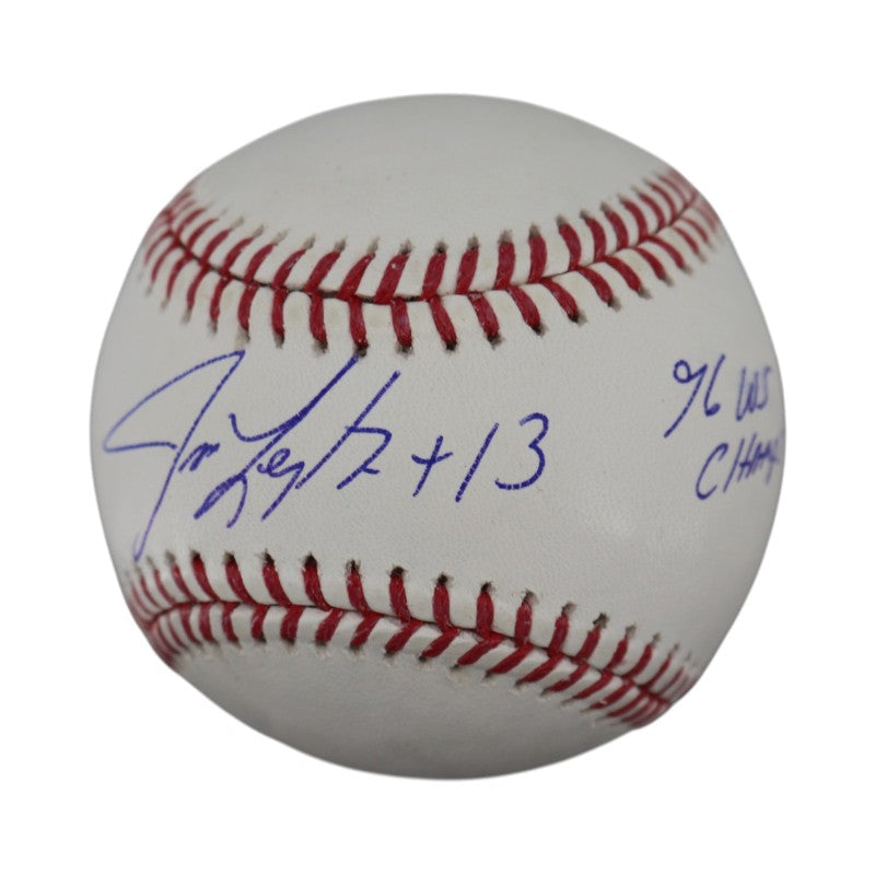 Jim Leyritz New York Yankees Signed Inscribed 96 WS Champs MLB Baseball-Powers Sports Memorabilia