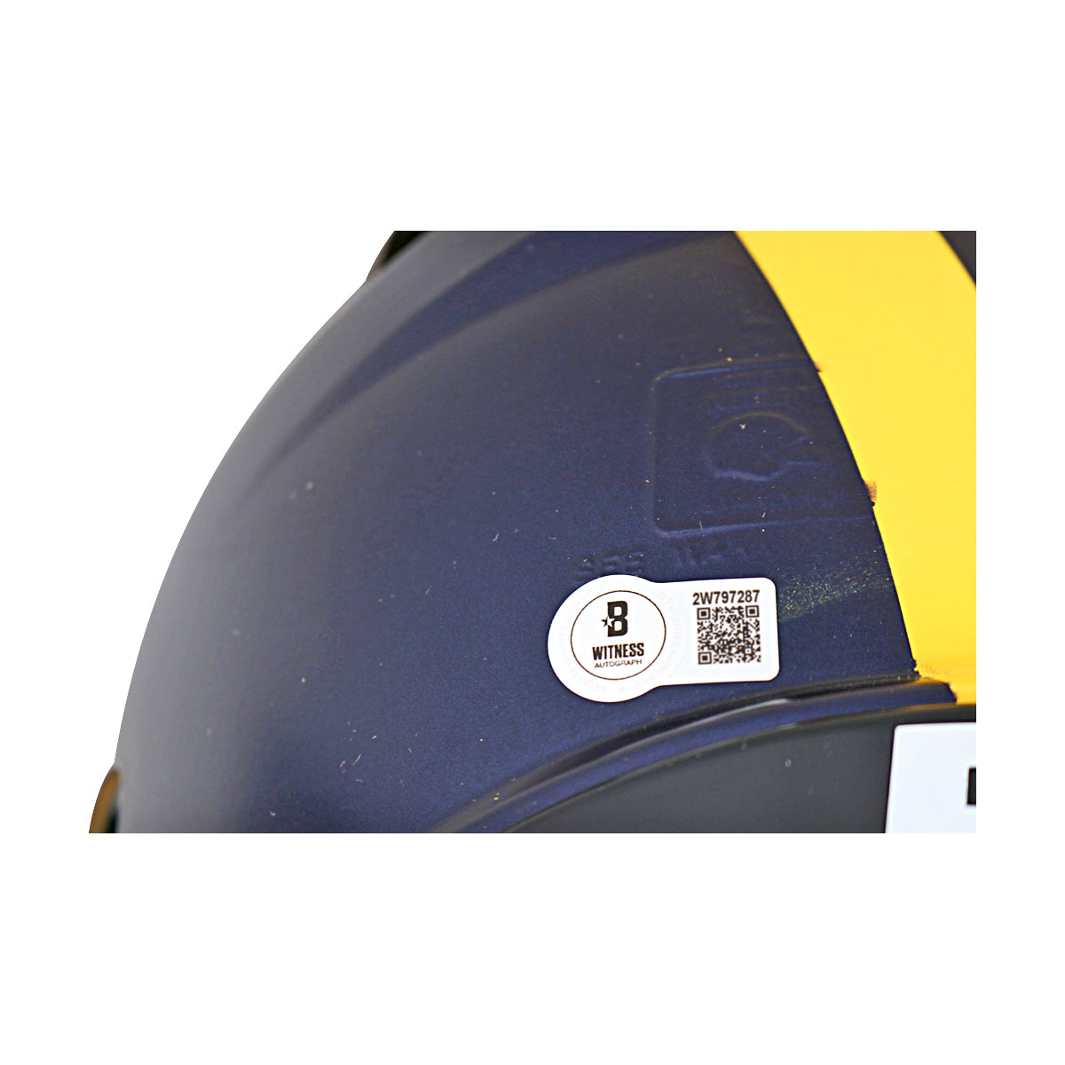 JJ McCarthy University of Michigan Signed Riddell Full Size Authentic Speed Helmet (Beckett Auth)-Powers Sports Memorabilia